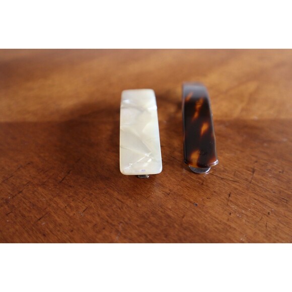 Lot Hair Clips Vintage Faux Mother Of Pearl France & Goody Faux Tortoise Shell - Picture 10 of 11